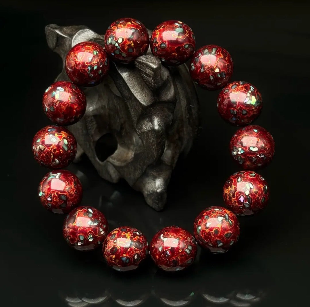 Purple Sandalwood Bead Bracelet 1.5