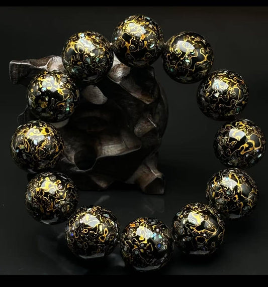 Christmas Charm Lacquer Bracelet • Custom Blessings Included